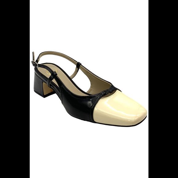 Sam Edelman Tarra 2 Women's Slingback Heel Summer Blk/Ivory - Medium - Picture 1 of 3